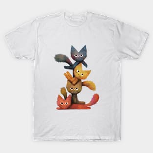 Lazy Cat Stack T-Shirt